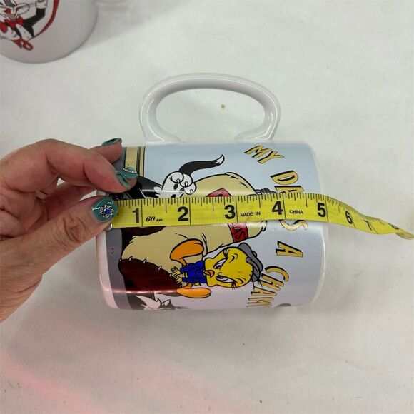Warner Bros 1996 Looney Tunes "My Dad's A Champ" Tweety & Sylvester XL Mug - Picture 8 of 8